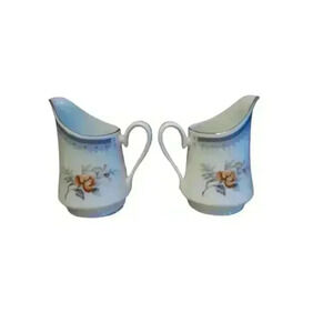 Regency‎ Fine China by Ranmaru "Imperial Garden"  Set of 2  Creamers